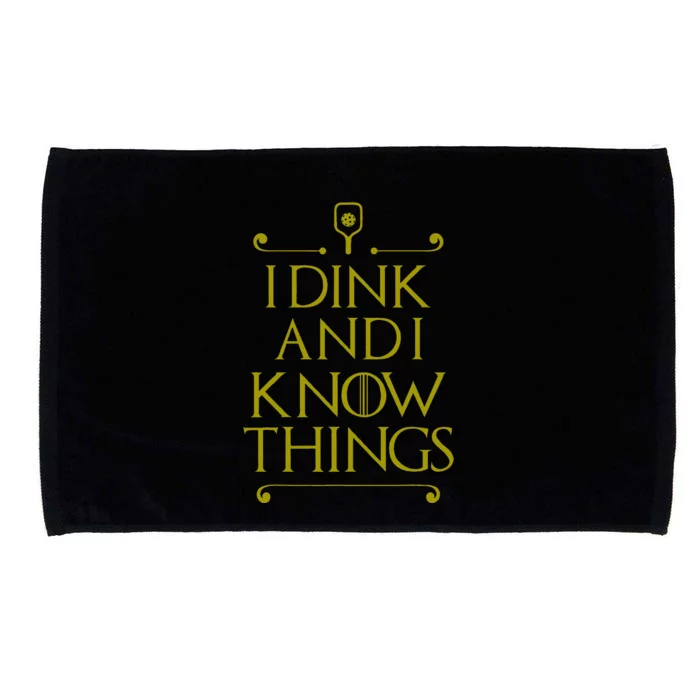 I Dink And I Know Things Funny Pickleball Microfiber Hand Towel