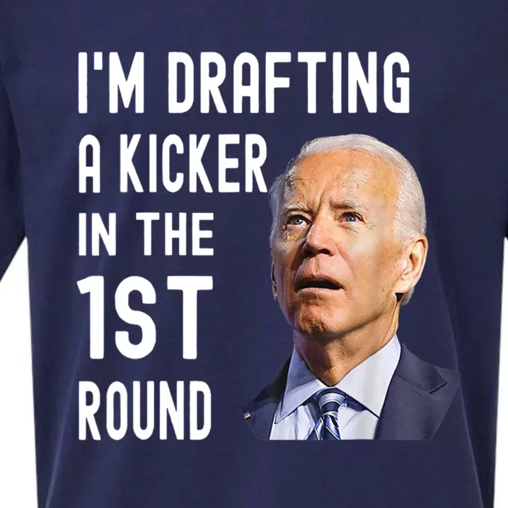 Im Drafting A Kicker In The 1st Round Joe Biden Funny Sueded Cloud Jersey T-Shirt