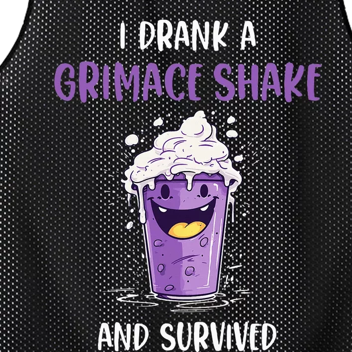 I drank a grimace shake and survived Mesh Reversible Basketball Jersey Tank