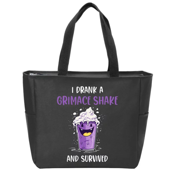 I drank a grimace shake and survived Zip Tote Bag