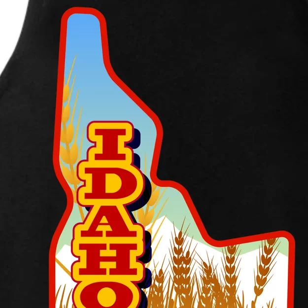 Idaho Potatoes State Outline Ladies Tri-Blend Wicking Tank