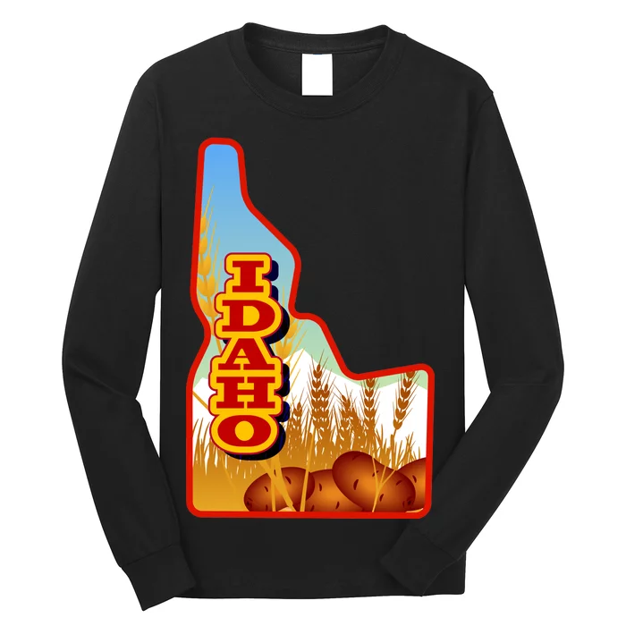 Idaho Potatoes State Outline Long Sleeve Shirt