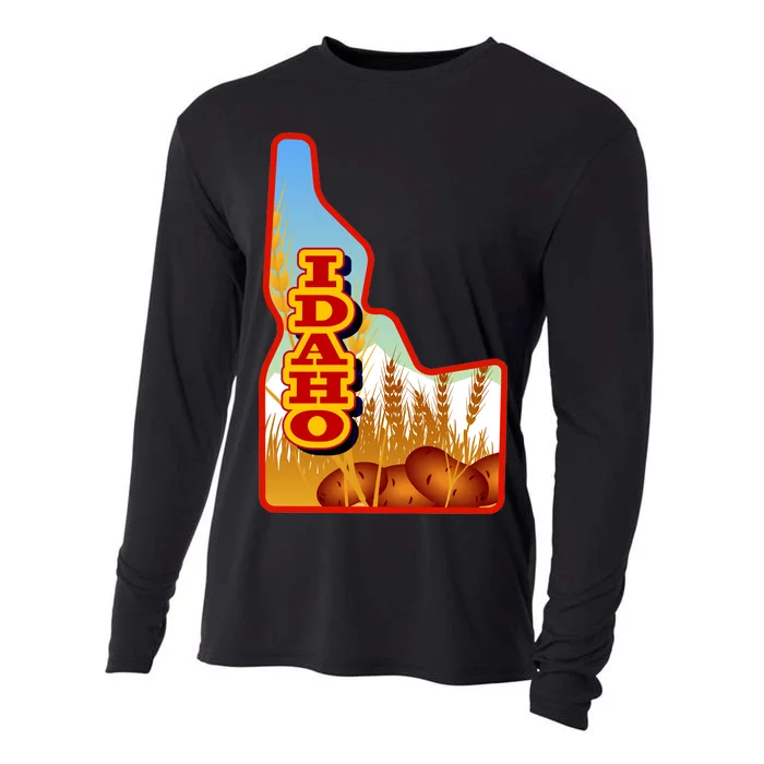 Idaho Potatoes State Outline Cooling Performance Long Sleeve Crew