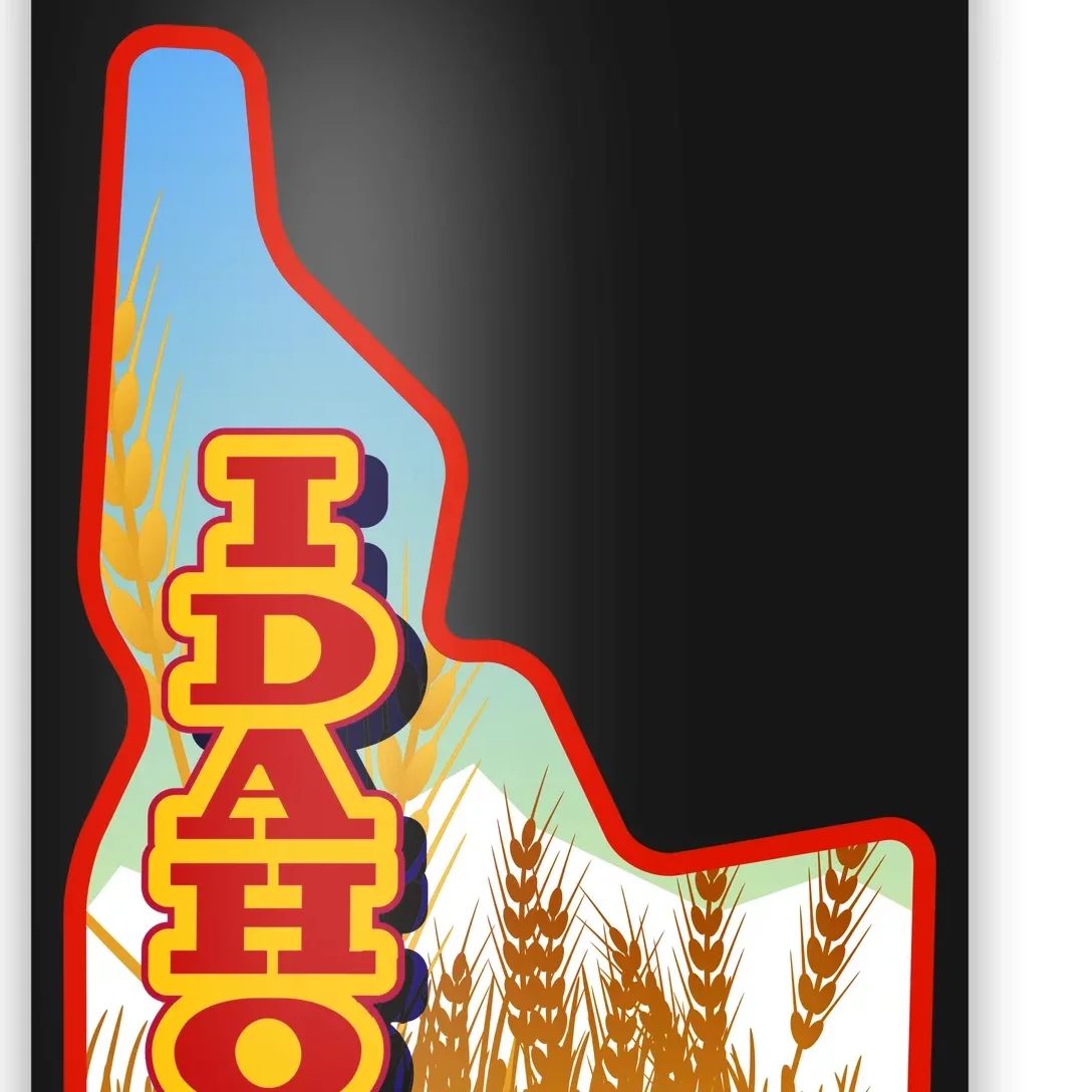 Idaho Potatoes State Outline Poster