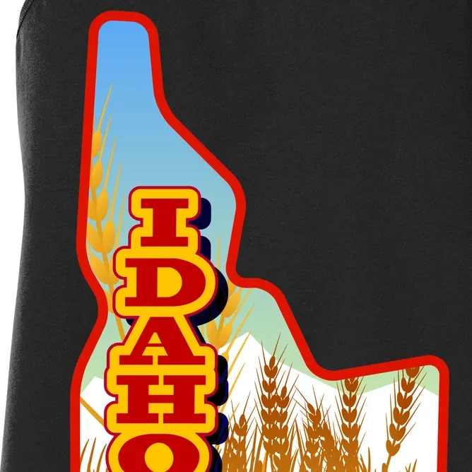 Idaho Potatoes State Outline Women's Racerback Tank