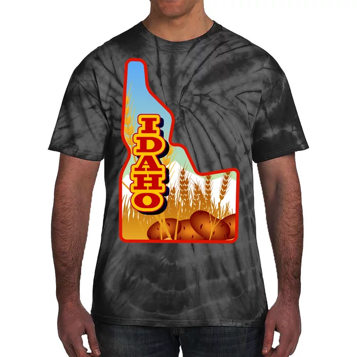 Idaho Potatoes State Outline Tie-Dye T-Shirt