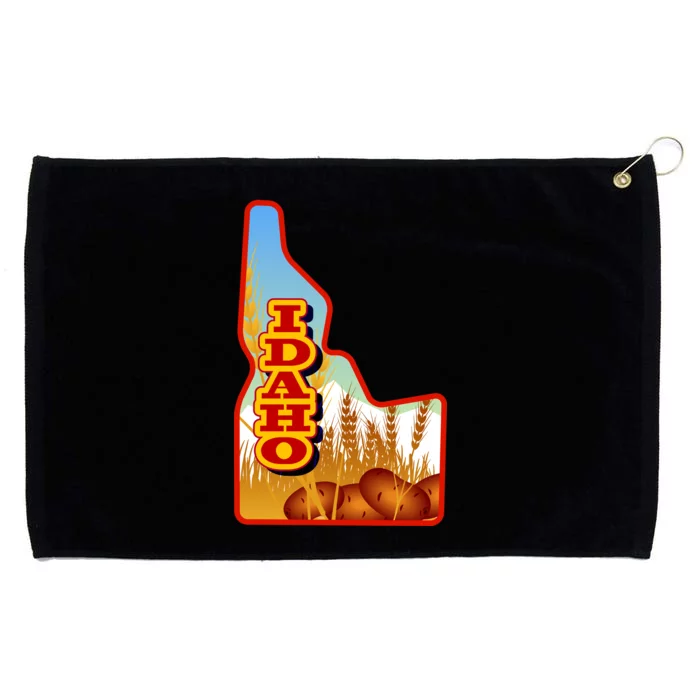 Idaho Potatoes State Outline Grommeted Golf Towel