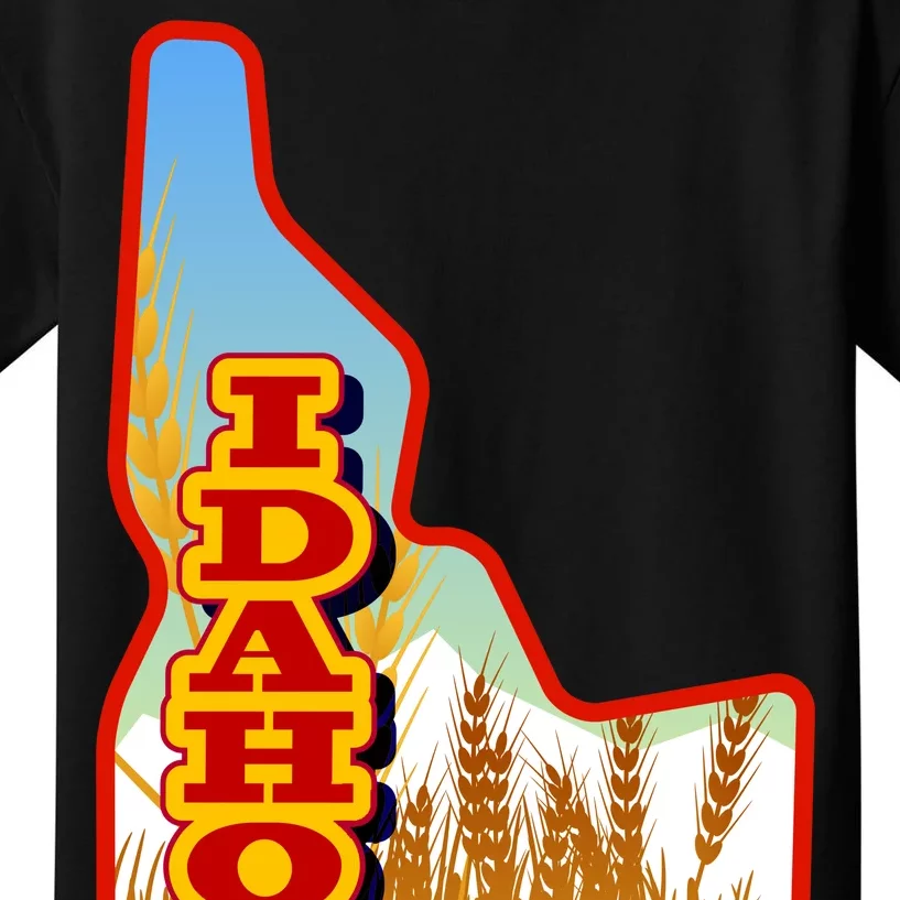 Idaho Potatoes State Outline Kids T-Shirt