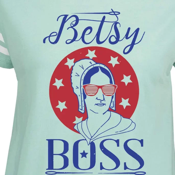 Independence Day Betsy Boss Ross 4th Of July Enza Ladies Jersey Football T-Shirt