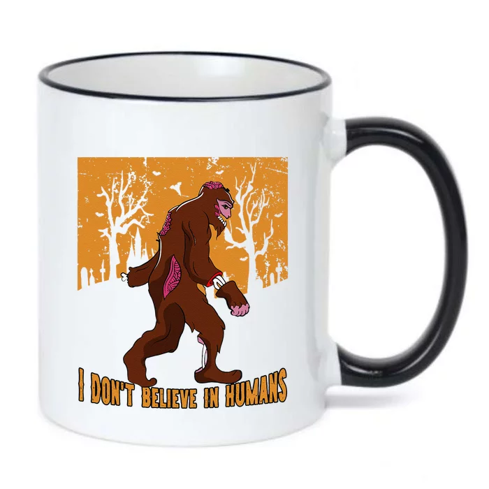 I Dont Believe In Humans Bigfoot Halloween Costume Gift Black Color Changing Mug