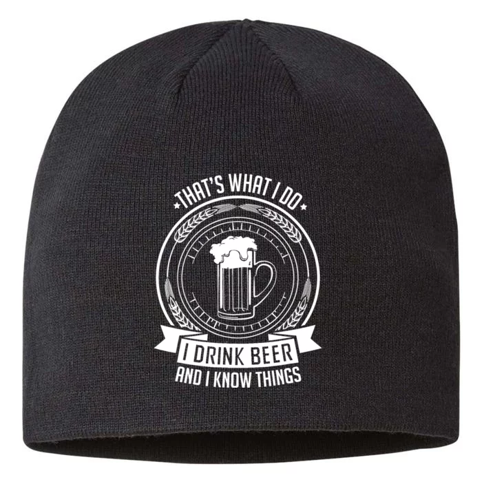 I Drink Beer And I Know Things, Ale, Lager Party 8 1/2in Sustainable Knit Beanie