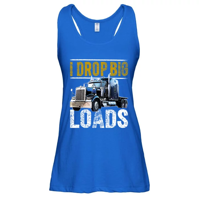 I Drop Big Loads Big Rig Semigifttrailer Truck Driver Gift Gift Ladies Essential Flowy Tank