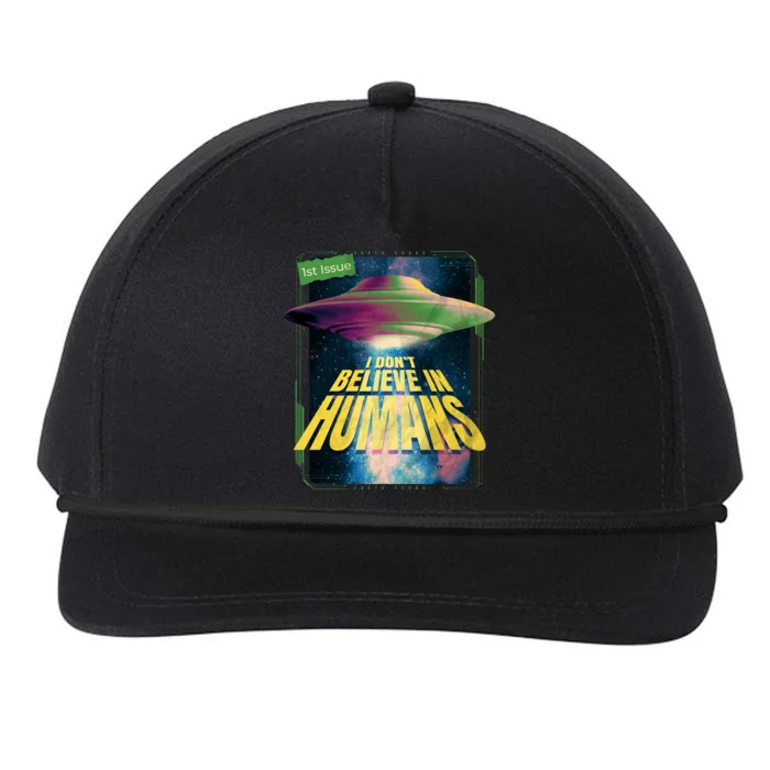 I Don't Believe In Humans UFO Snapback Five-Panel Rope Hat