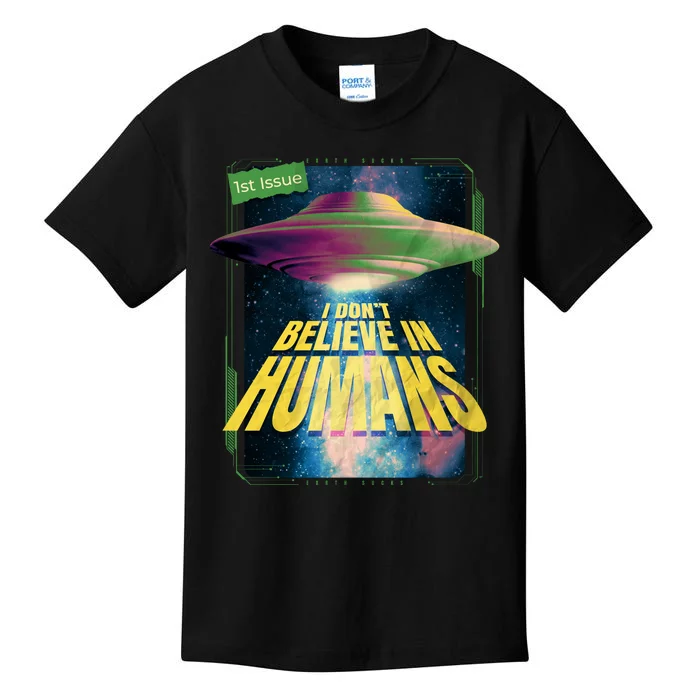 I Don't Believe In Humans UFO Kids T-Shirt