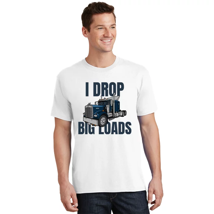 Truck Driver Vintage T-shirt, Trucker Shirts, I Just Dropped A Load Shirt  Truck Driver Cab Accessories Trucker Men's T-shirt 