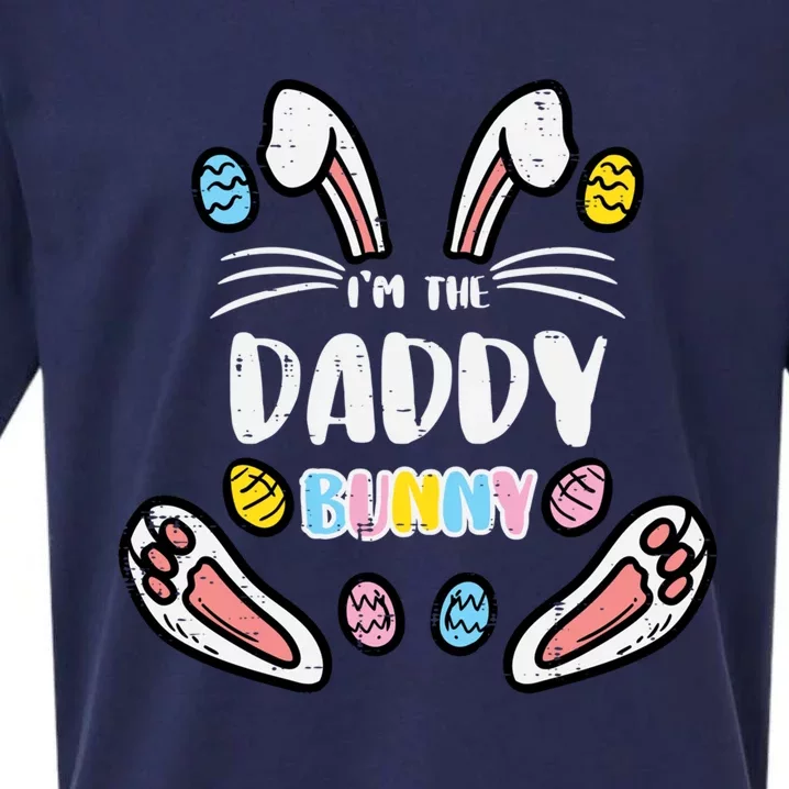 Im Daddy Bunny Rabbit Easter Family Matching Dad Papa Funny Gift Sueded Cloud Jersey T-Shirt