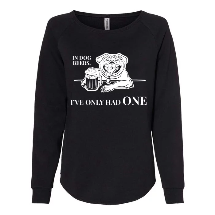 In Dog Beers I've Only Had One - Funny Drinking Womens California Wash Sweatshirt