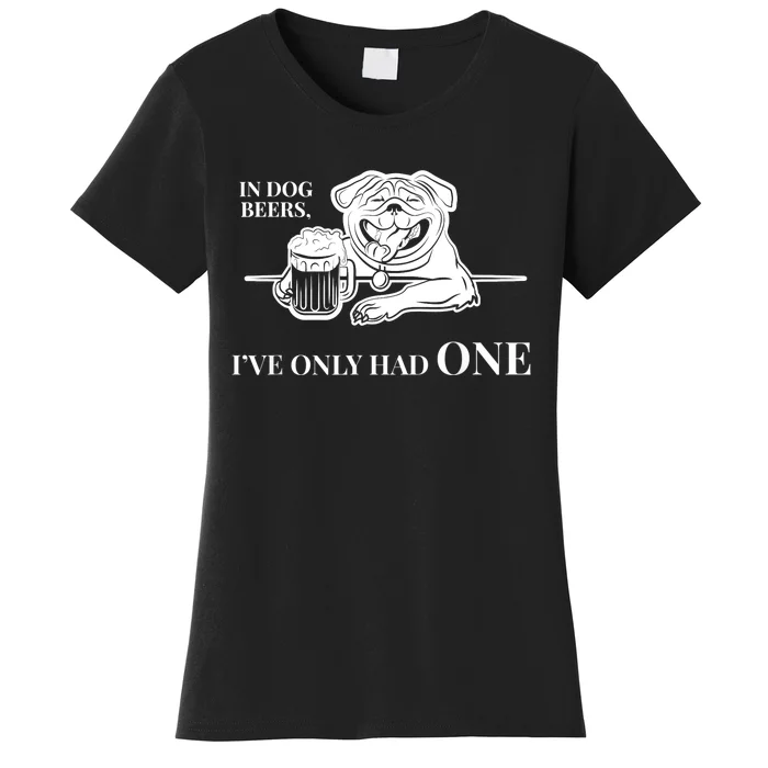 In Dog Beers I've Only Had One - Funny Drinking Women's T-Shirt