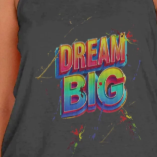 Inspirational Dream Big Women's Knotted Racerback Tank