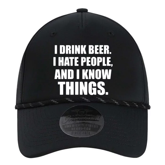 I Drink Beer I Hate People And I Know Things Performance The Dyno Cap