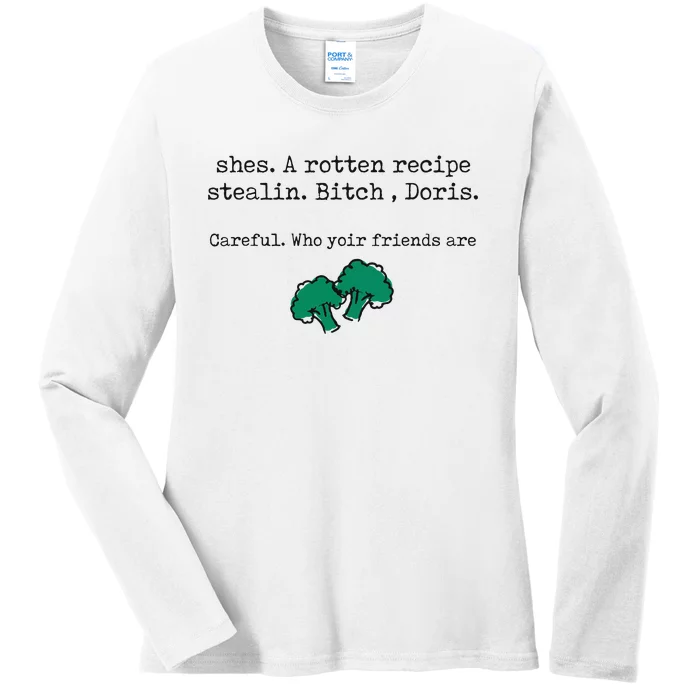 Internet Drama Broccoli Casserole Recipe Stealing Ladies Long Sleeve Shirt