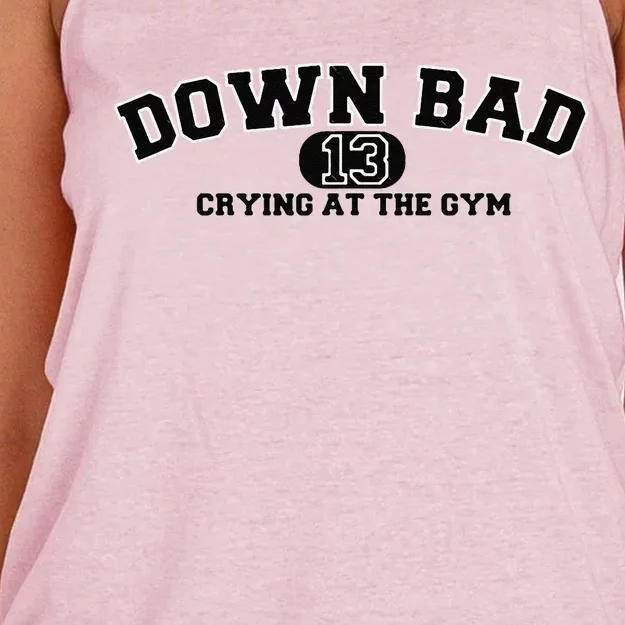 IM Down Bad Crying At The Gym Women's Knotted Racerback Tank