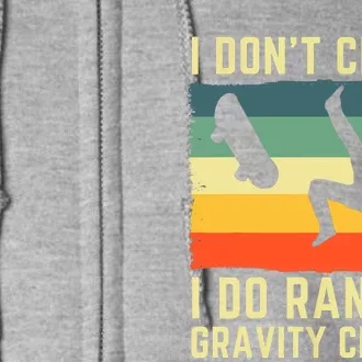 I Don't Crash I Do Random Gravity Checks Skateboard Full Zip Hoodie