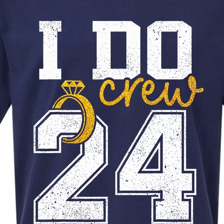 I Do Crew Bride 2024 Squad Bridal Party Bachelorette Shower Sueded Cloud Jersey T-Shirt