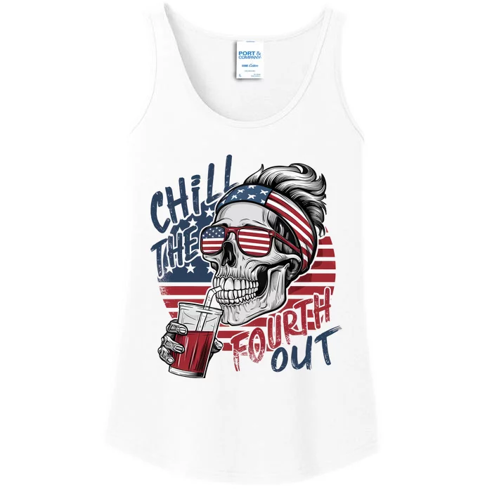 Independence Day Chill The Fourth Out Ladies Essential Tank