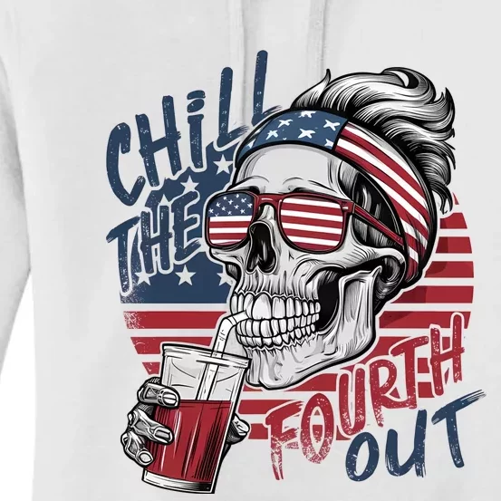 Independence Day Chill The Fourth Out Women's Pullover Hoodie