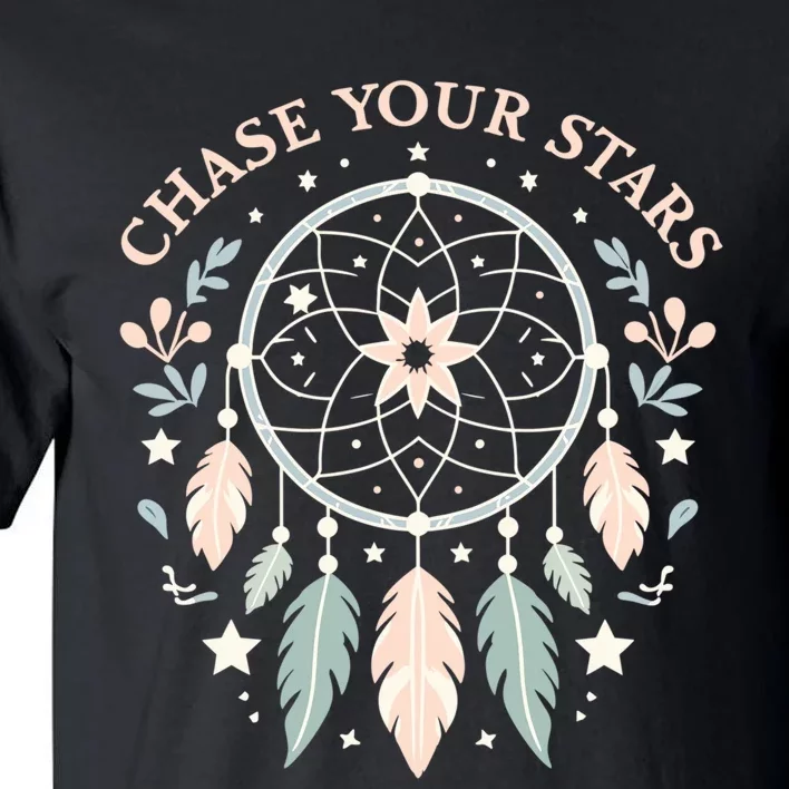 Inspirational Dream Catcher With Stars Tall T-Shirt