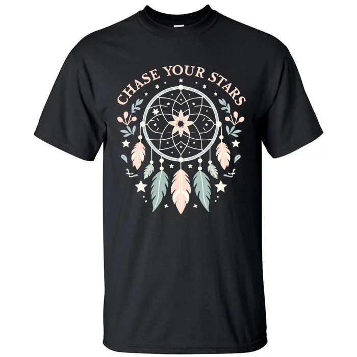 Inspirational Dream Catcher With Stars Tall T-Shirt