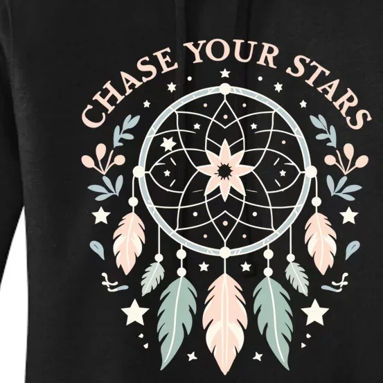 Inspirational Dream Catcher With Stars Women's Pullover Hoodie