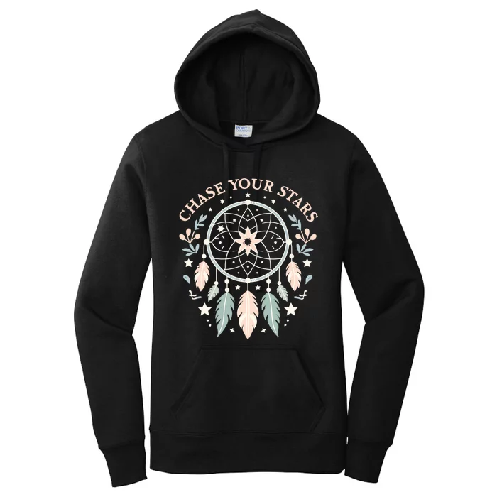 Inspirational Dream Catcher With Stars Women's Pullover Hoodie