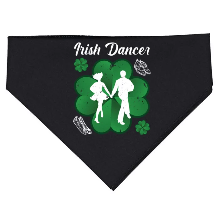 Irish Dancer Couple Ireland Tap Dancing Gift USA-Made Doggie Bandana