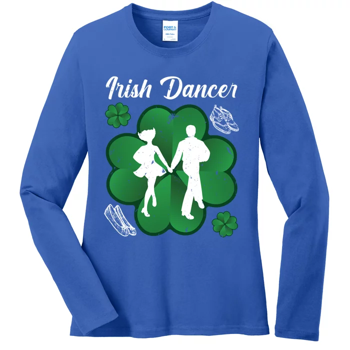 Irish Dancer Couple Ireland Tap Dancing Gift Ladies Long Sleeve Shirt