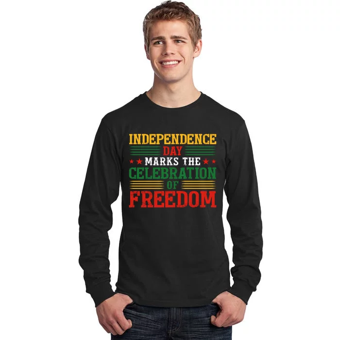 Independence Day Celebration Graphic Tall Long Sleeve T-Shirt