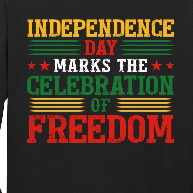 Independence Day Celebration Graphic Tall Long Sleeve T-Shirt