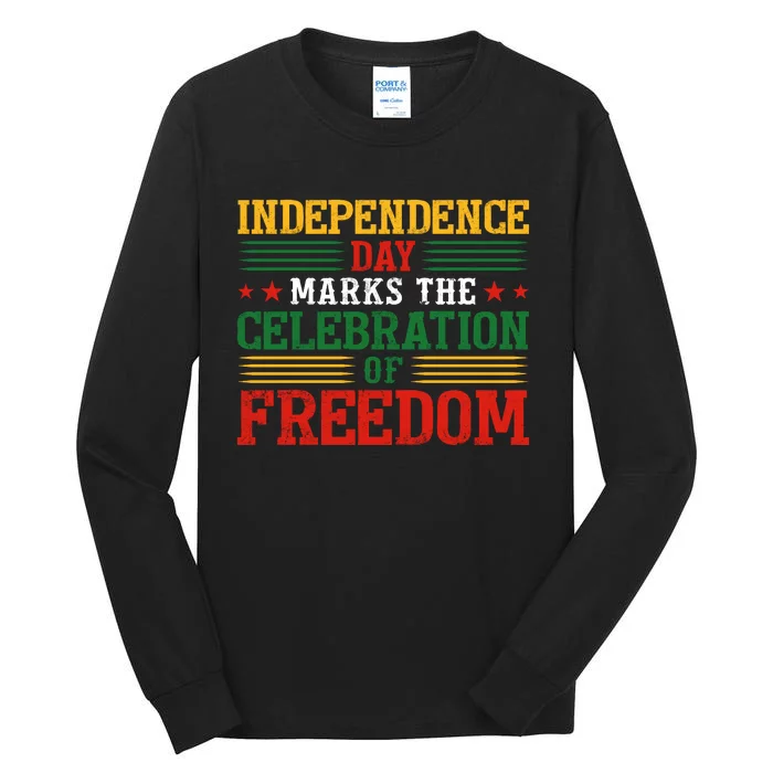 Independence Day Celebration Graphic Tall Long Sleeve T-Shirt