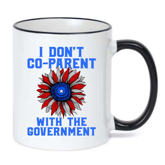 I Don't Co Parent With The Government Black Color Changing Mug