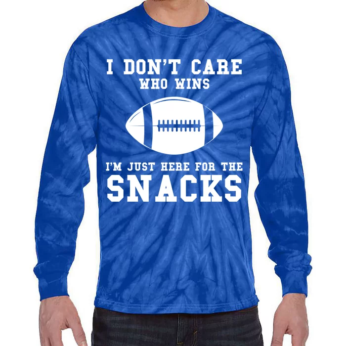 I Don't Care Who Wins American Football Gift Tie-Dye Long Sleeve Shirt