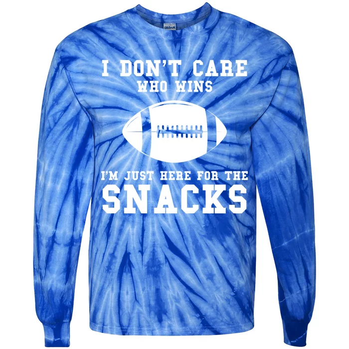 I Don't Care Who Wins American Football Gift Tie-Dye Long Sleeve Shirt