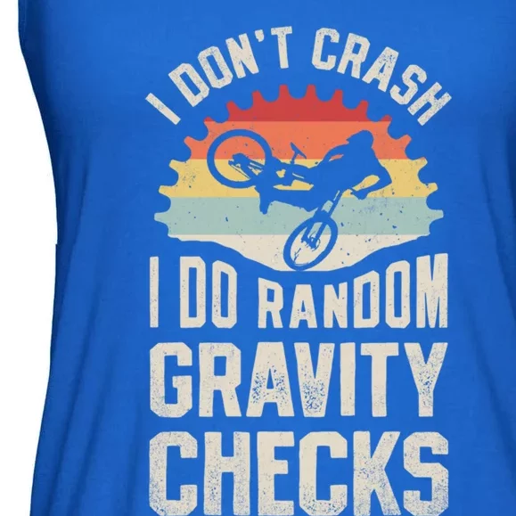 I Don't Crash I Do Random Gravity Checks Mountain Biking Great Gift Ladies Essential Flowy Tank