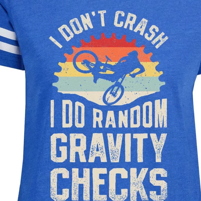 I DonT Crash I Do Random Gravity Checks Mountain Biking Enza Ladies Jersey Football T-Shirt