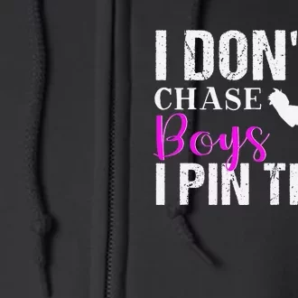 I Don't Chase Boys I Pin Them Shirt  Wrestling Girls Full Zip Hoodie