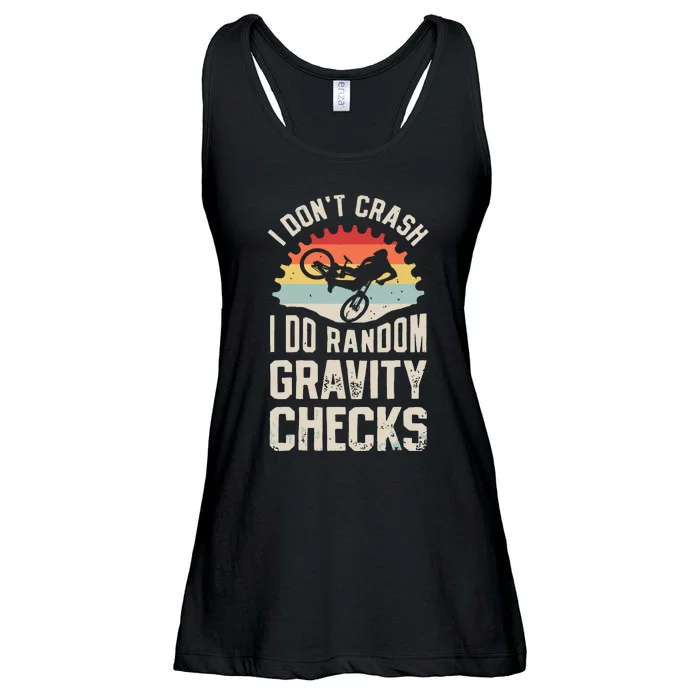 I Dont Crash I Do Random Gravity Checks Mountain Biking Ladies Essential Flowy Tank