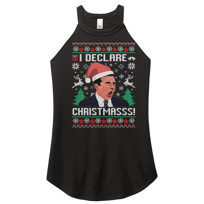 I Declare Christmas, The Office Christmas Sweater Women’s Perfect Tri Rocker Tank