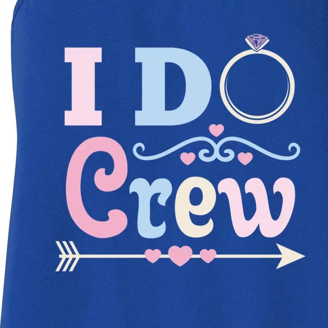 I Do Crew Wedding Bachelorette Party Funny Gift Women's Racerback Tank