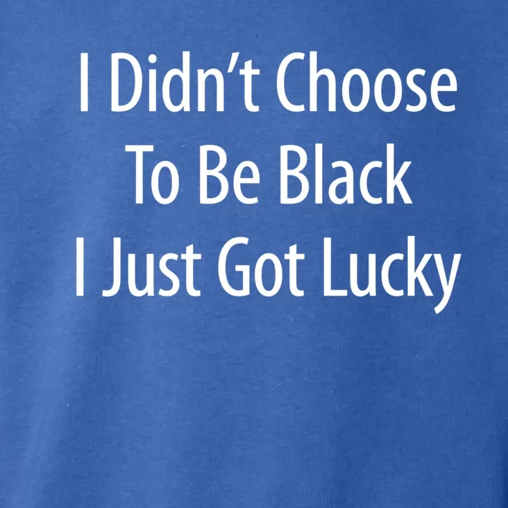 I Didn't Choose To Be Black Gift I Just Got Lucky Gift Toddler Hoodie