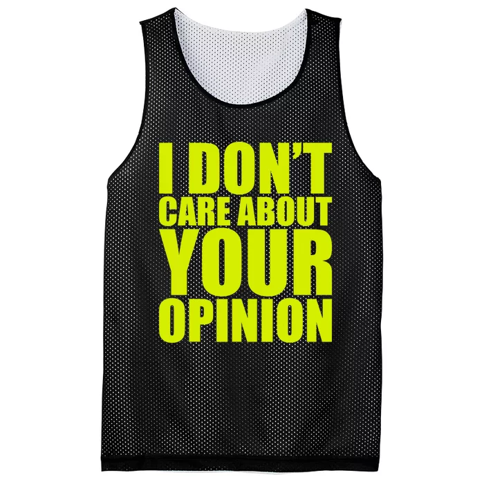 I Don’t Care About Your Opinion Mesh Reversible Basketball Jersey Tank